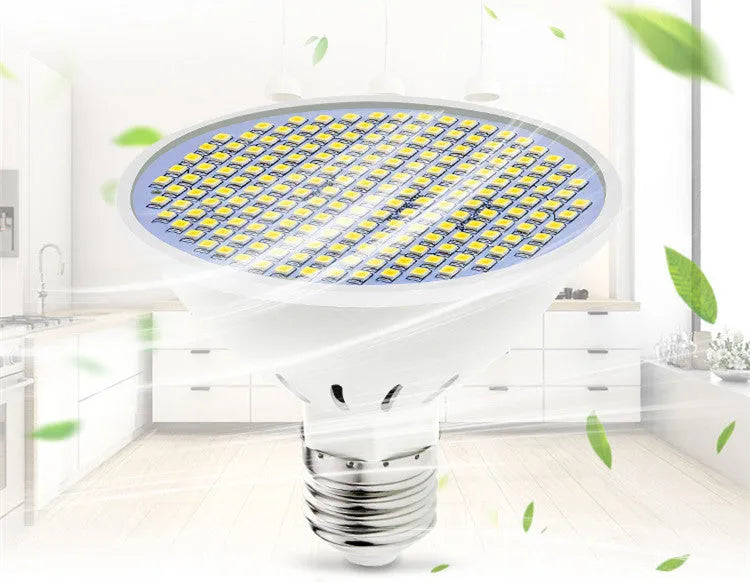 E27 screw-in LED lamp cup bulb showing white polycarbonate diffuser and metal base