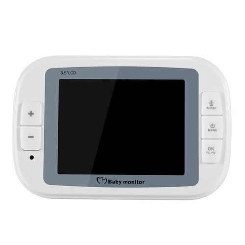 White 3.5 inch digital wireless baby monitor with night vision and temperature display