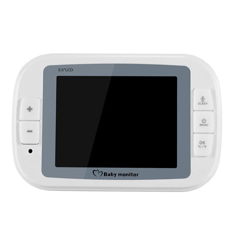 White 3.5 inch digital wireless baby monitor with night vision and temperature display