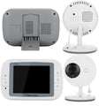White 3.5 inch digital wireless baby monitor with night vision and temperature display