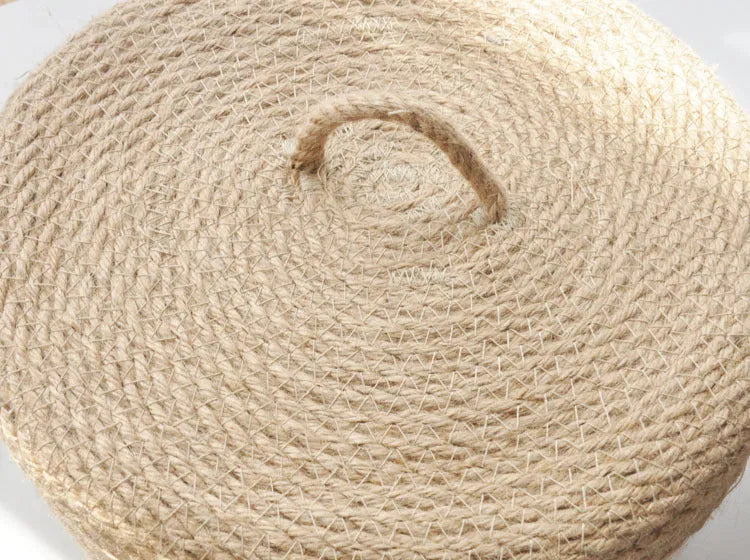 Japanese-style linen fabric storage basket with dustproof cover in three sizes