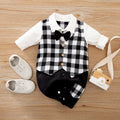 Long-sleeved cotton baby jumpsuit romper in navy blue for a newborn baby