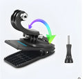 GoPro backpack clip mount with 360-degree rotation joint, made from black ABS plastic and silver aluminium alloy.
