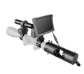 Black digital night vision goggles with 5-inch LCD display and infrared transmitter for 200 metre viewing range