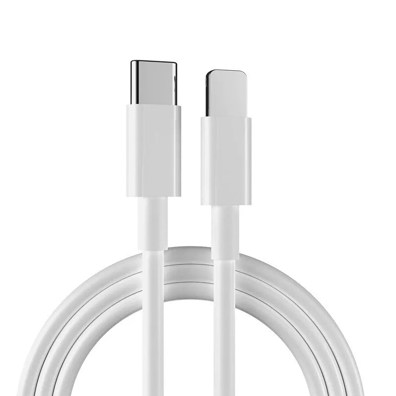 White 20W USB-C PD fast charger with 1 metre cable for Apple iPhone and iPad