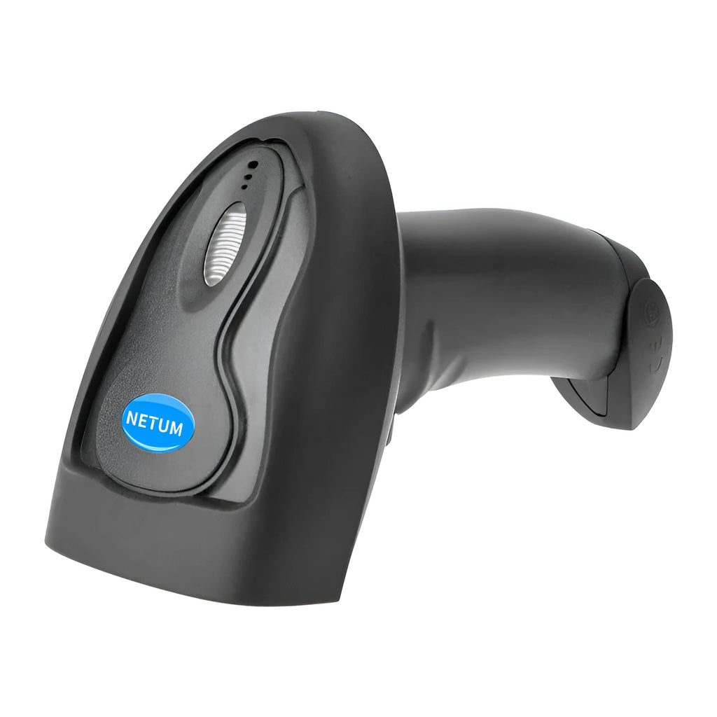 Black wireless USB handheld barcode scanner 6900 model with compact dimensions