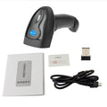 Black wireless USB handheld barcode scanner 6900 model with compact dimensions