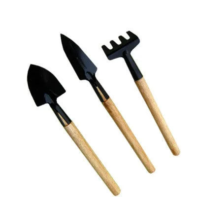 Succulent gardening tool set with mini rake, tweezers, duster, spray bottle, measuring cup, seed sprouter, and blue-orange seedling cloth.
