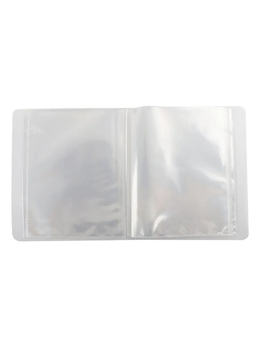 PP plastic waterproof storage album with rounded corners in four size options.