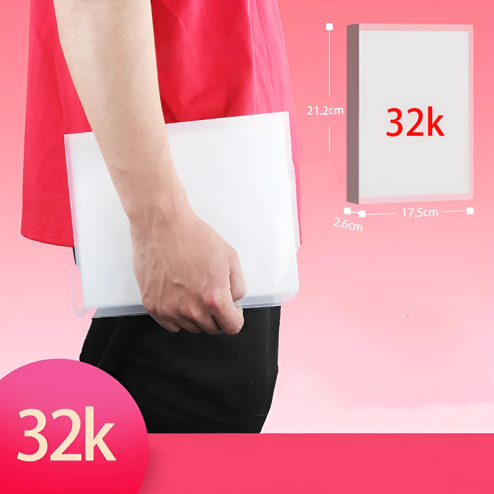 PP plastic waterproof storage album with rounded corners in four size options.