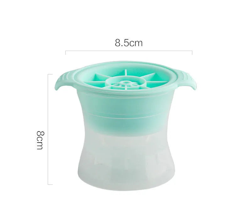 Silicone ice tray producing hockey artifact ice shapes for cocktails in various colour options