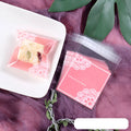 Pink self-adhesive plastic packaging bags for handmade soap with UV printing
