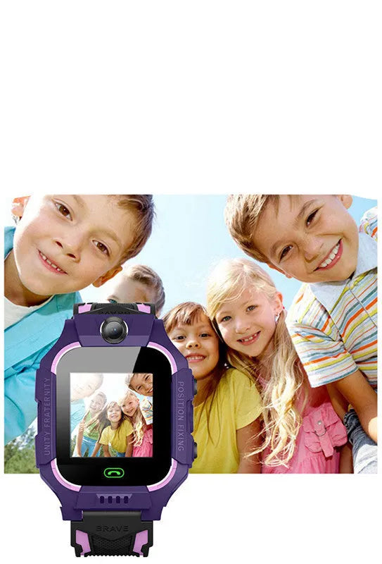Z6 Q19 children's GPS smart watch with 1.44-inch touch screen in green, purple, and red colour options