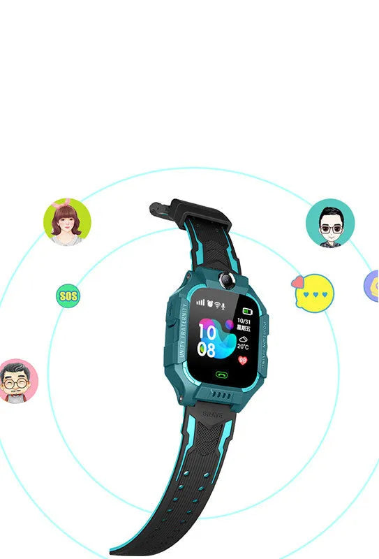 Z6 Q19 children's GPS smart watch with 1.44-inch touch screen in green, purple, and red colour options