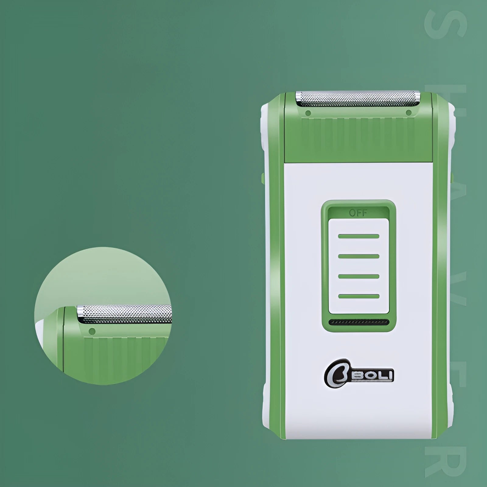 Reciprocating double-layer net electric shaver with ABS construction in photo colour finish