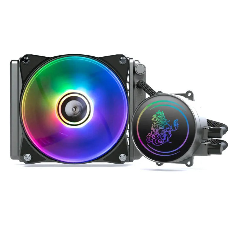 Kirin 240mm ARGB CPU water cooling radiator with colourful lights and copper-aluminum fins