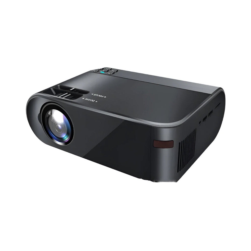 Portable Android WiFi projector unit with wireless connectivity and AI voice control system