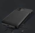 Black ultra-thin TPU back clip battery for iPhone 12 with wireless charging capability