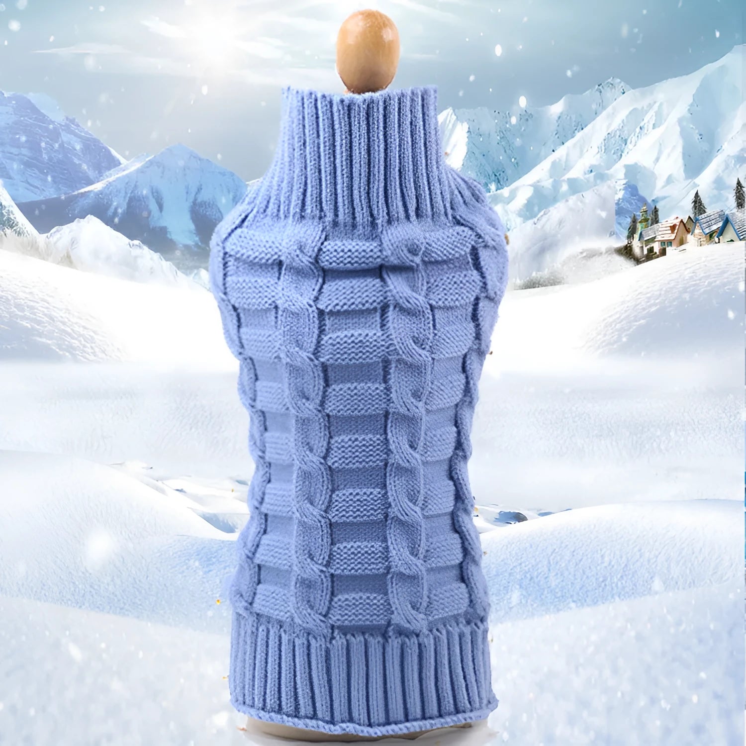 Cashmere twisted rope pet sweater for dogs in wool with size options