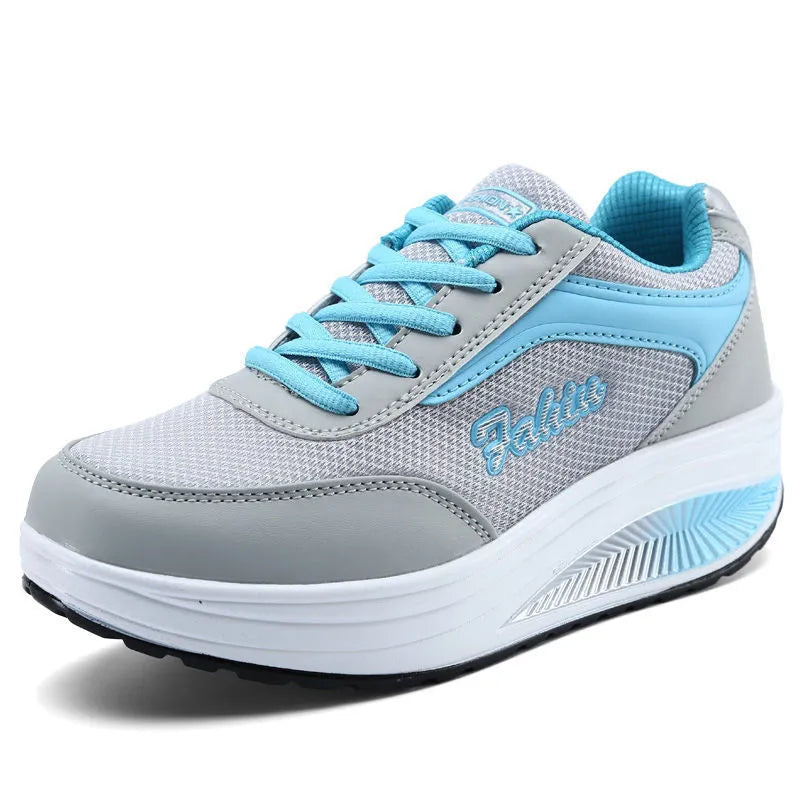 Women's heelless travel sports shoes in multiple colours with medium heel