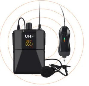 Little Bee black wireless lavalier lapel microphone for video recording