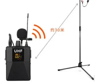 Little Bee black wireless lavalier lapel microphone for video recording