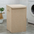 Washable cotton linen laundry sorting box in beige brown green or grey for bathroom clothes storage