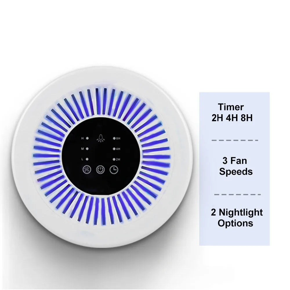 White HEPA-type air purifier replacement filter element for 15-20 square metre rooms.