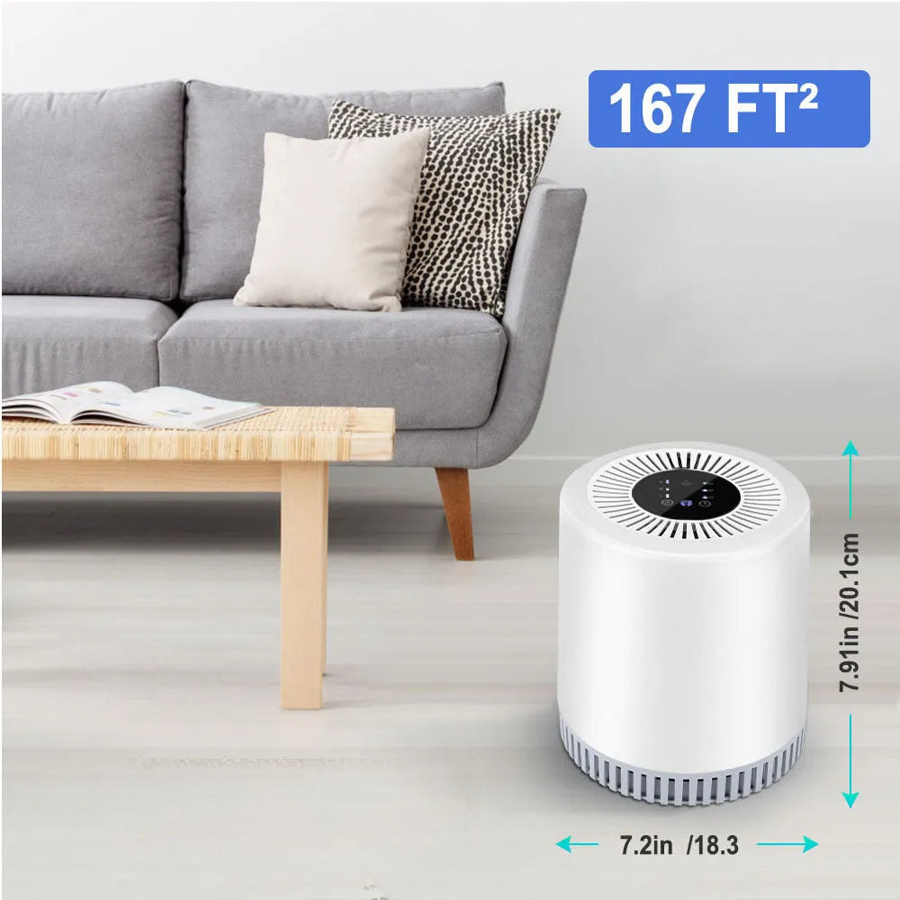 White HEPA-type air purifier replacement filter element for 15-20 square metre rooms.