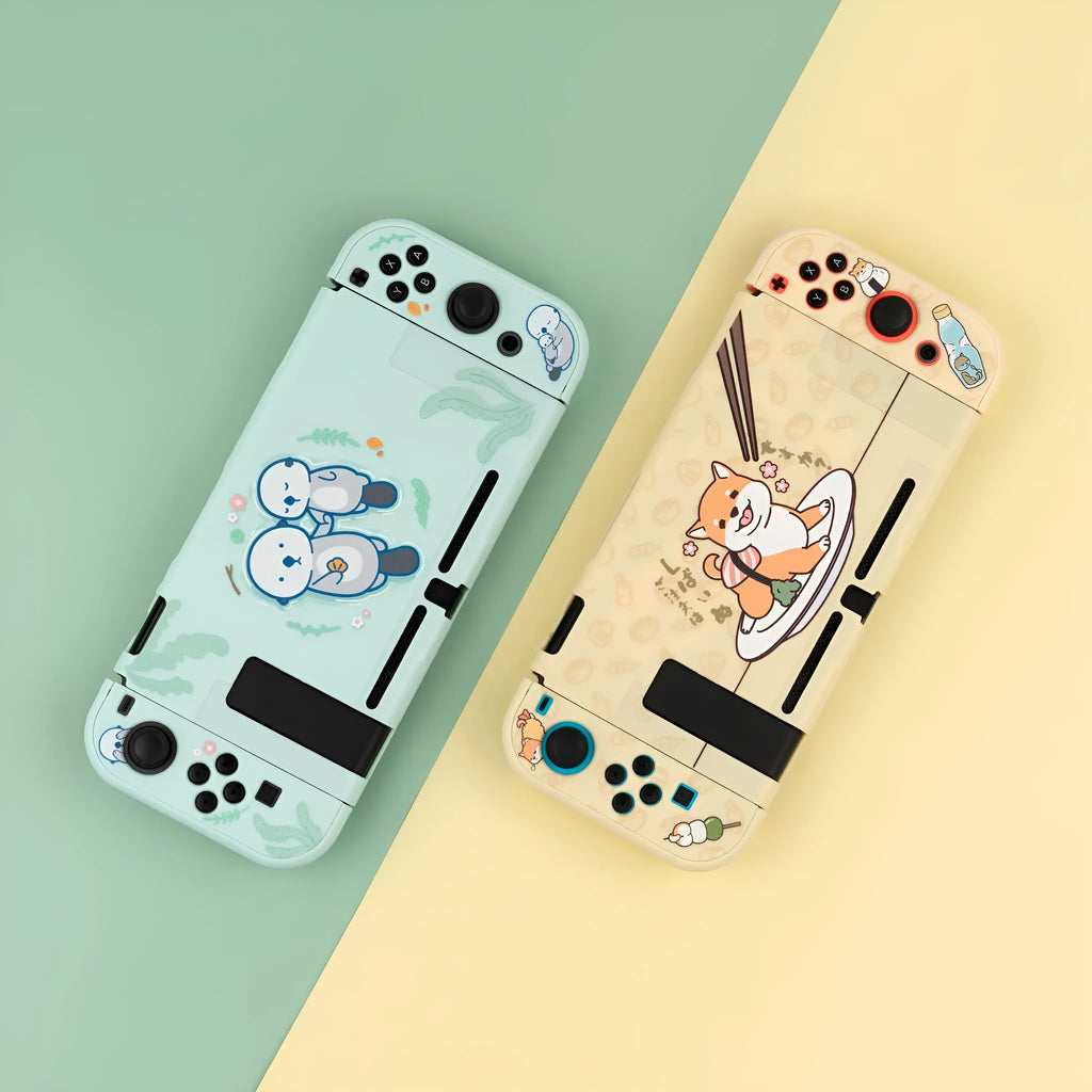 Nintendo Switch Lite silicone protective case with back grip housing and included screen protector