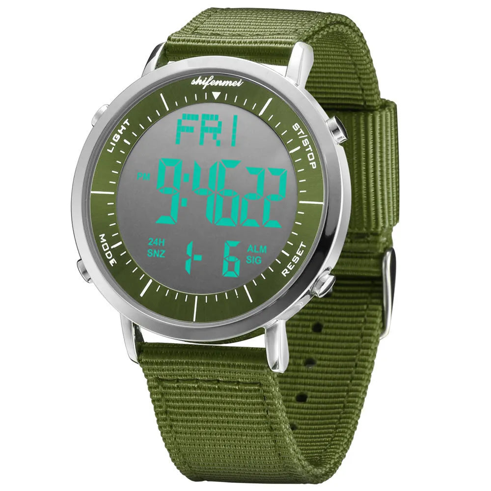 Shifenmei sports digital watch with digital display and 10 metre waterproof rating