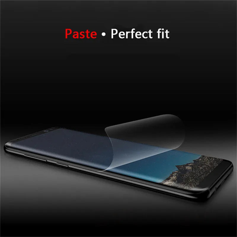 Matte purple light hydrogel screen protector film for Samsung Galaxy curved phones