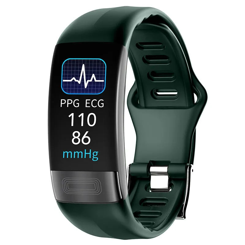 Smart health monitoring bracelet with ECG tracking on adjustable wrist strap
