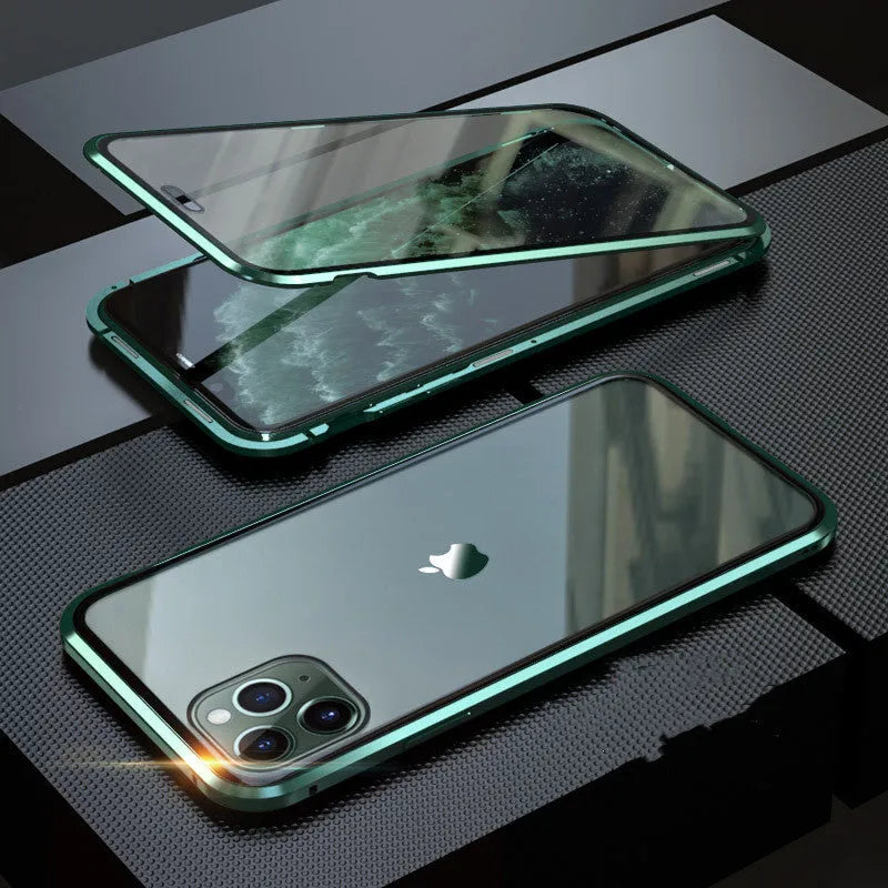 Anti-spy clamshell phone case in six colours for iPhone models