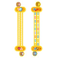 Yellow plastic cartoon digital decomposition ruler for children aged 3+ measuring 24.5cm