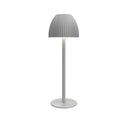 Small modern night lamp with dimming function in black thin round base design on table
