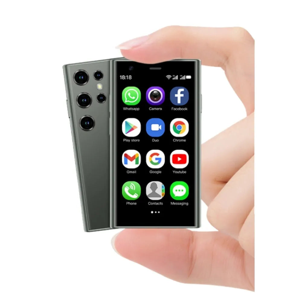 S23PRO XS15 mini smartphone in black, green or pink purple with 30cm screen and straight plate design