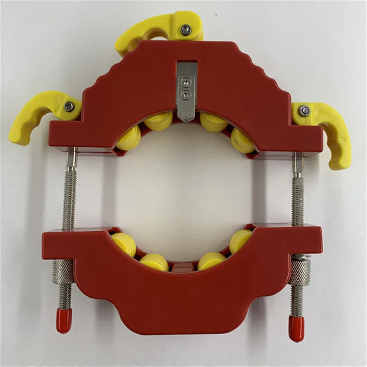 Yellow bottle cutter tool for cutting glass beer and wine bottles in DIY crafts