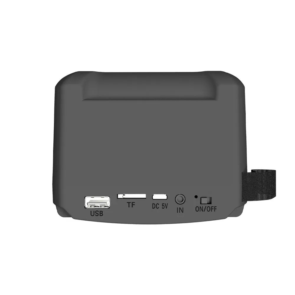 Portable Bluetooth speaker in 3107 colour with USB charging cable, dimensions 110x87x137mm