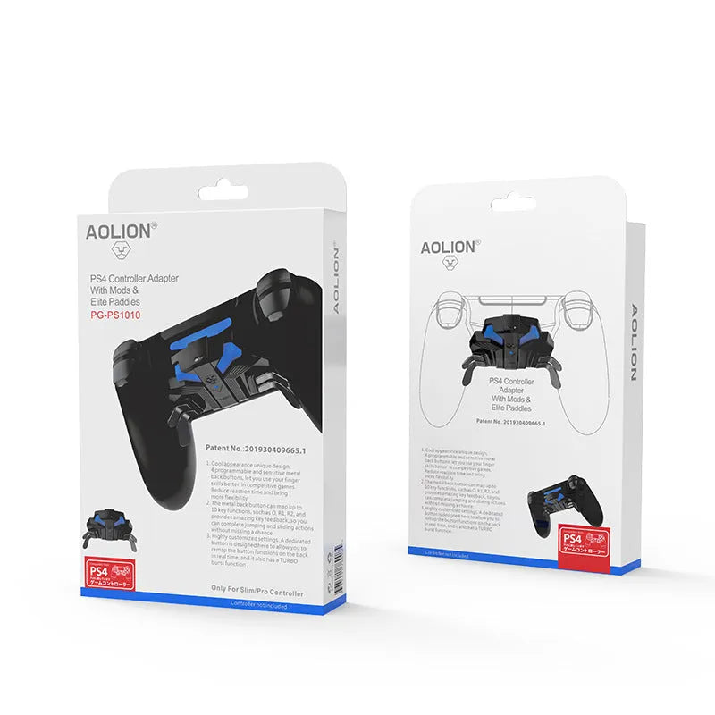 Black PS4 controller back button attachment with 3-metre cable and USB Type-C port