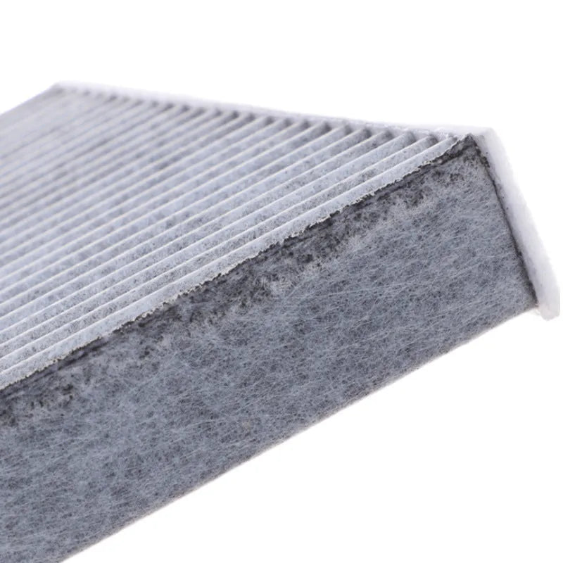 Grey air conditioning filter element for Geely cars, dimensions 215x210x30mm