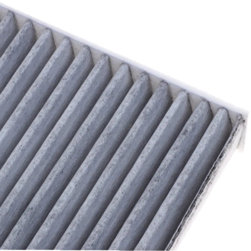 Grey air conditioning filter element for Geely cars, dimensions 215x210x30mm