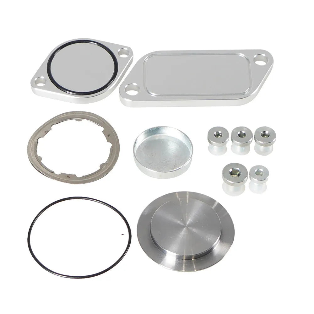 Silver aluminium alloy valve cover for automotive cooler EGR systems.