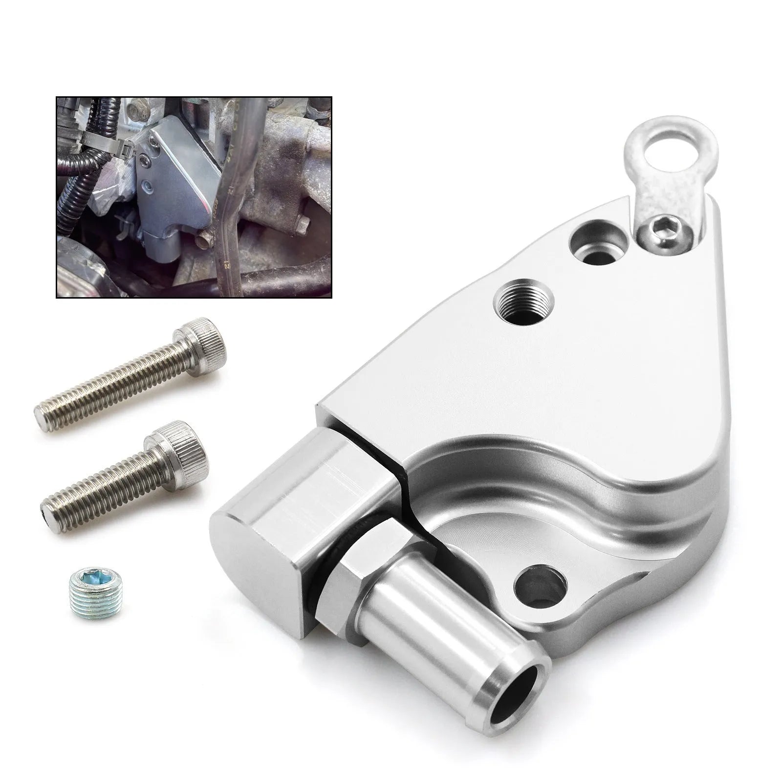 Aluminium intake manifold coolant adapter for K Series K20 K24 engines