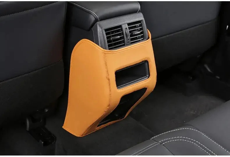Leather anti-kick pads for Mitsubishi Outlander seats and centre console