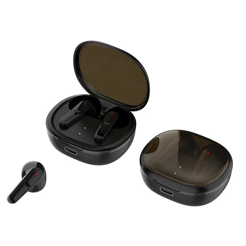 Black PRO30 Bluetooth in-ear headphones with noise reduction feature