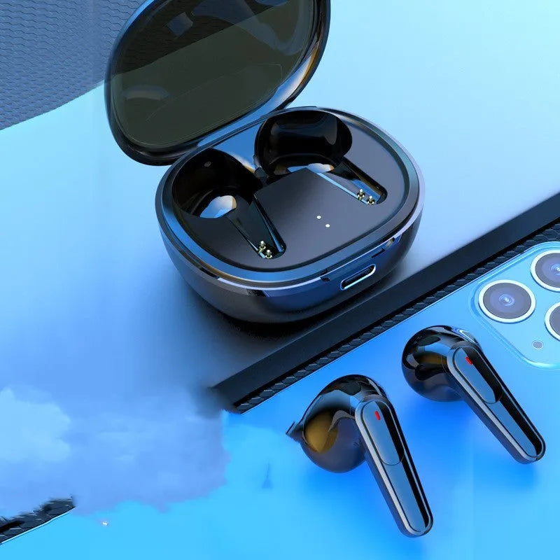 Black PRO30 Bluetooth in-ear headphones with noise reduction feature
