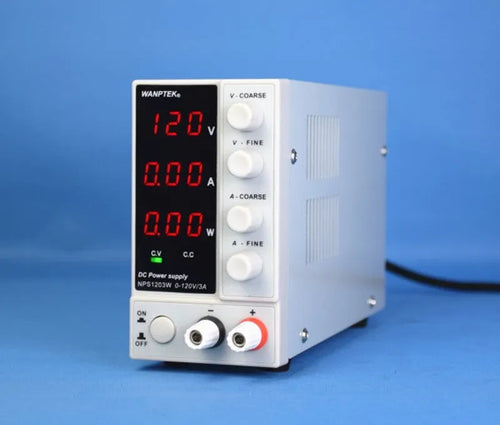 LNPS605W white adjustable DC power supply unit with 0-60V output for electronic repair