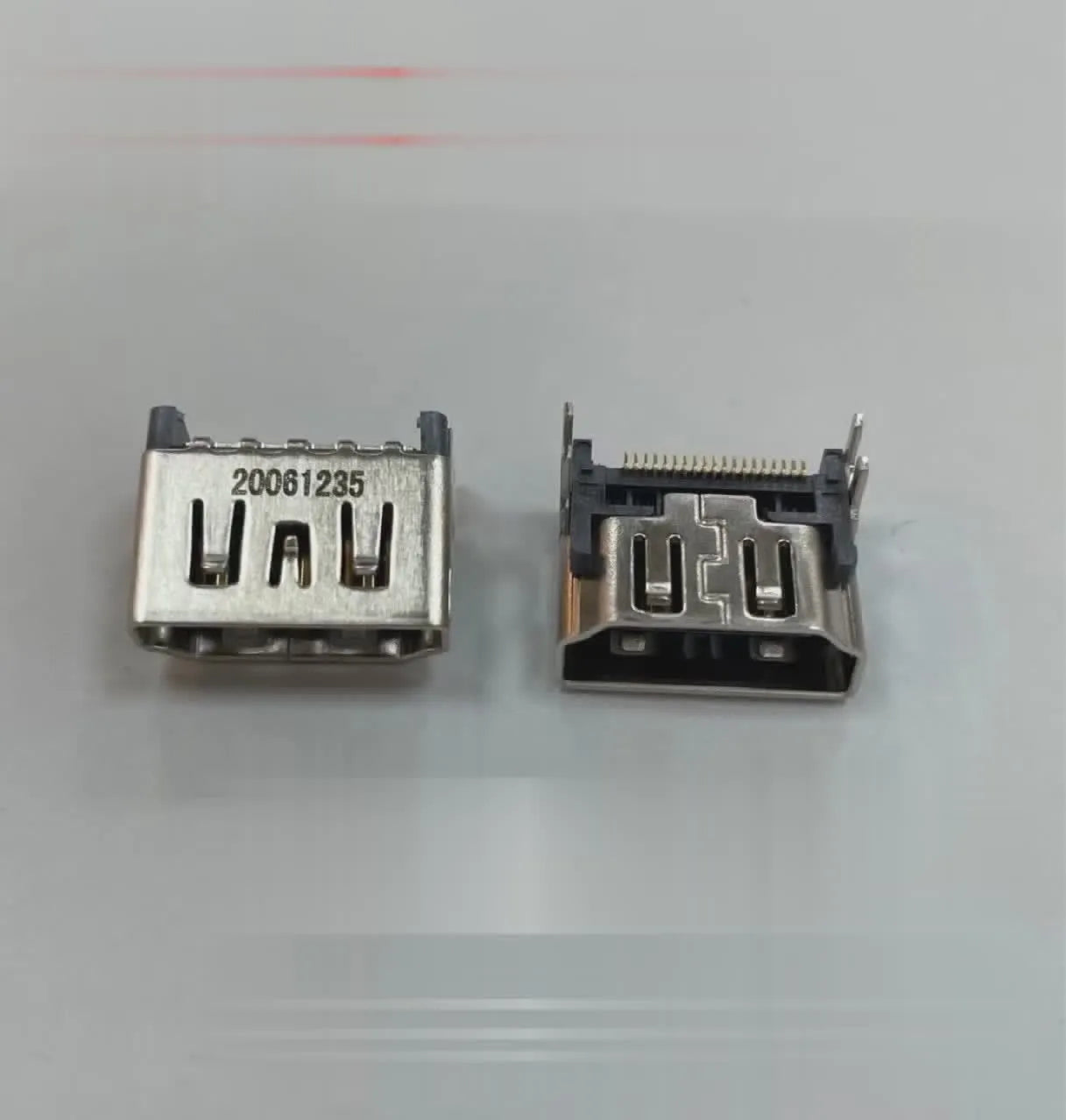 Silver HDMI interface host socket for gaming console accessories