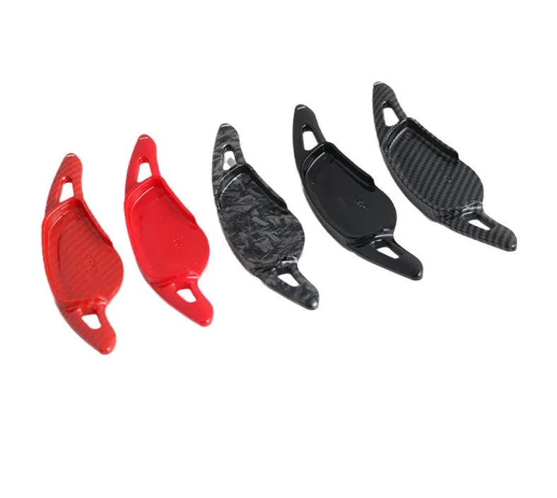 Carbon fibre steering wheel shift paddle modification kit in five colour options